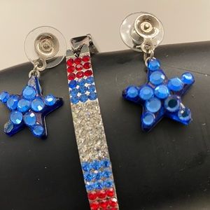 Patriotic Earrings & Bracelet